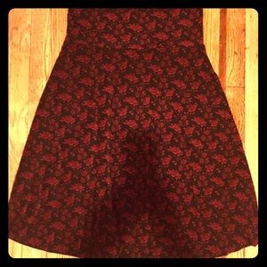 Azure Black Skirt with Red Roses by LuLaRoe